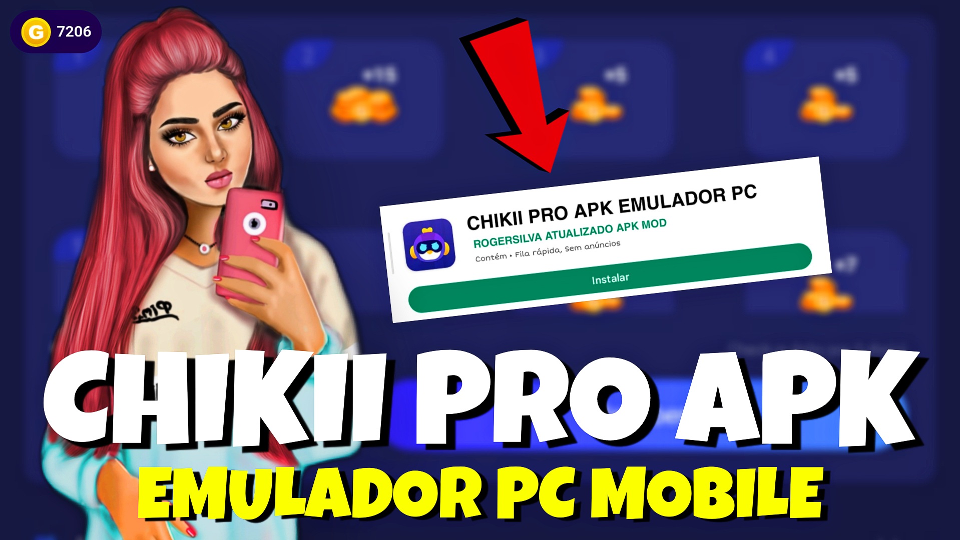 DOWNLOAD Chikii PRO APK V3.3.2 Emulador PC Android [MOD, VIP, Moedas